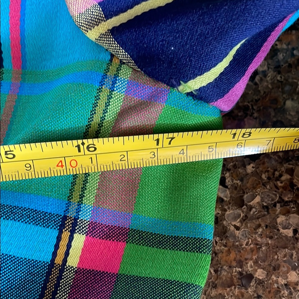 Vintage Plaid 1970’s Mod High Collar Puff Sleeve Long Dress Size Small - Picture 8 of 14